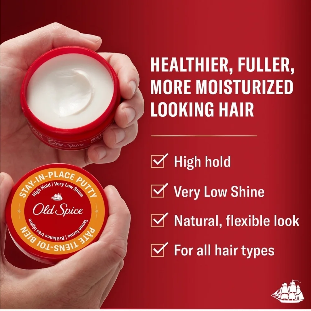 Old Spice Stay In Place Putty 2.22 Oz Nwt